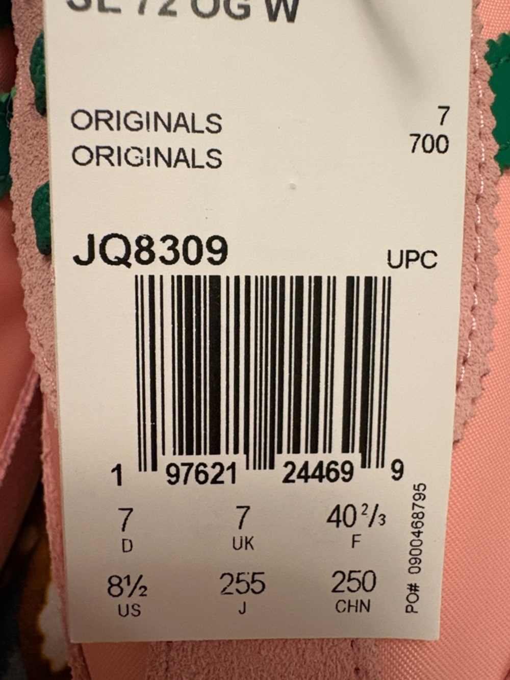 adidas Pink Sneakers with Green Stripes and Laces - Picture 5 of 5